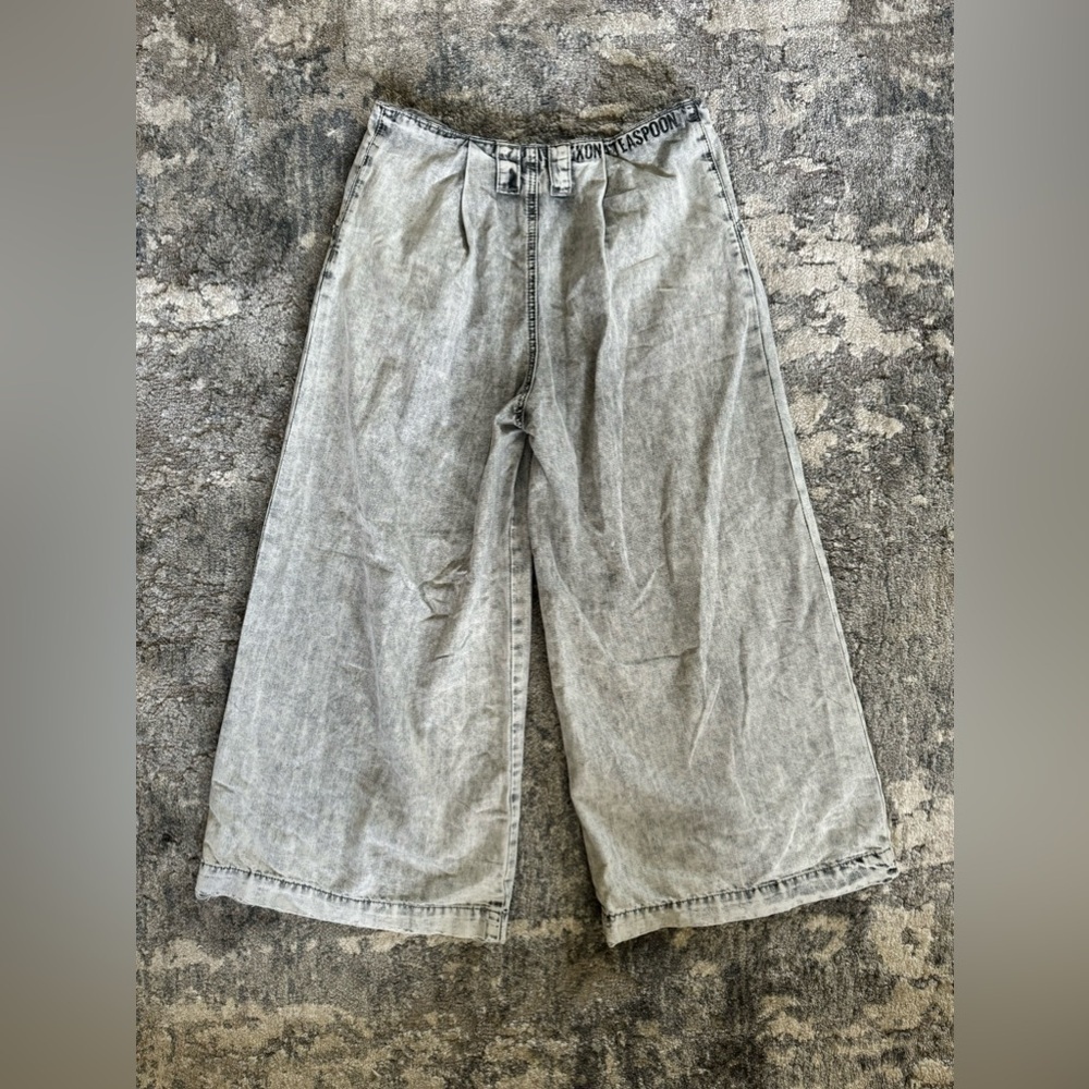 ONE TEASPOON acid wash paperbag waist wide leg jeans - Picture 4 of 6